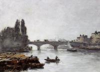 Boudin, Eugene - Rouen, the Pont Corneille, Fog Effect